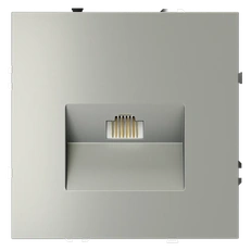 Изображение Розетка компьютерная RJ45 кат.6 Voltum S70, сталь (механизм + накладка)